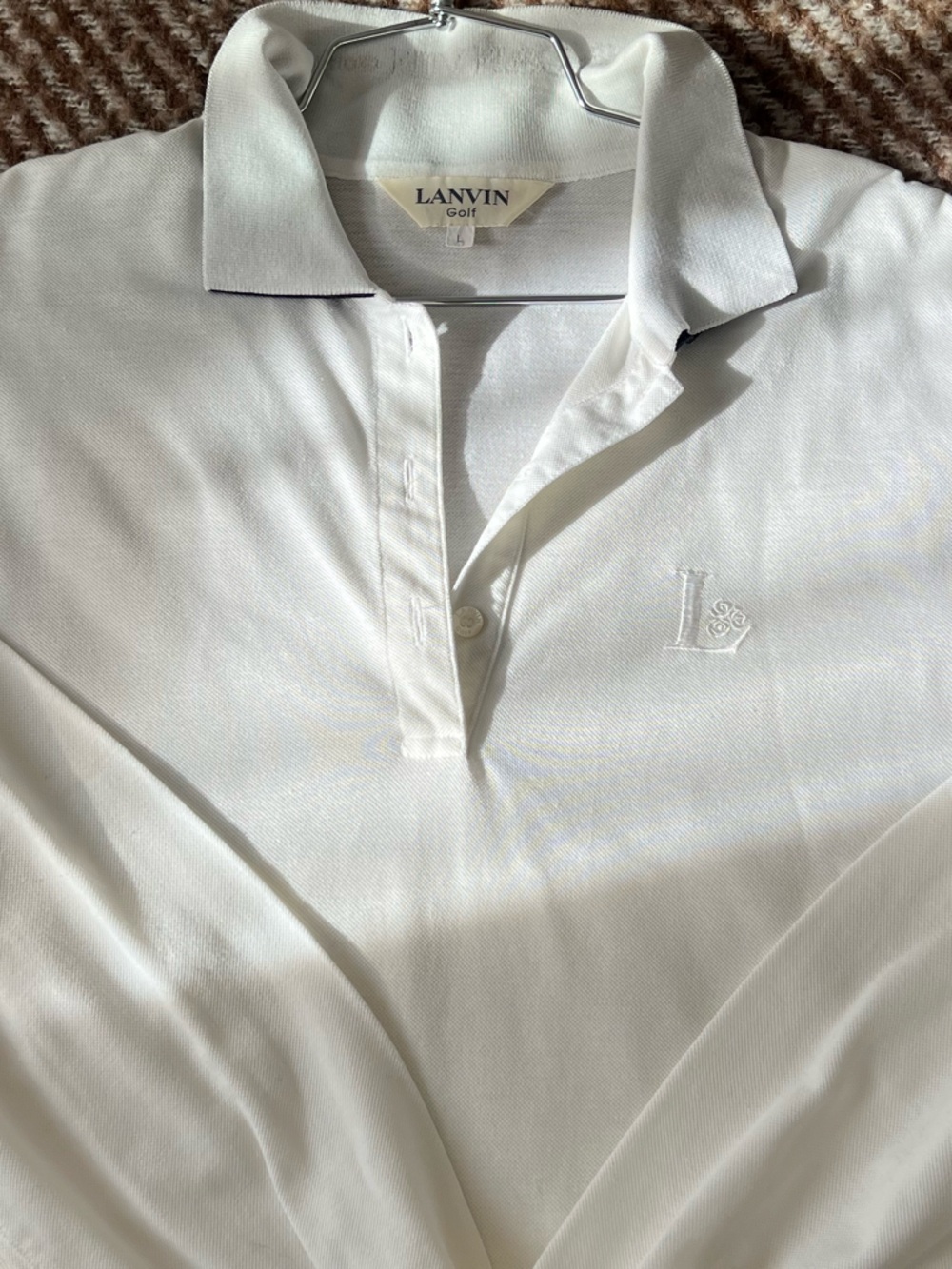 Lanvin Golf polo shirt with embroidered logo and collar design ~